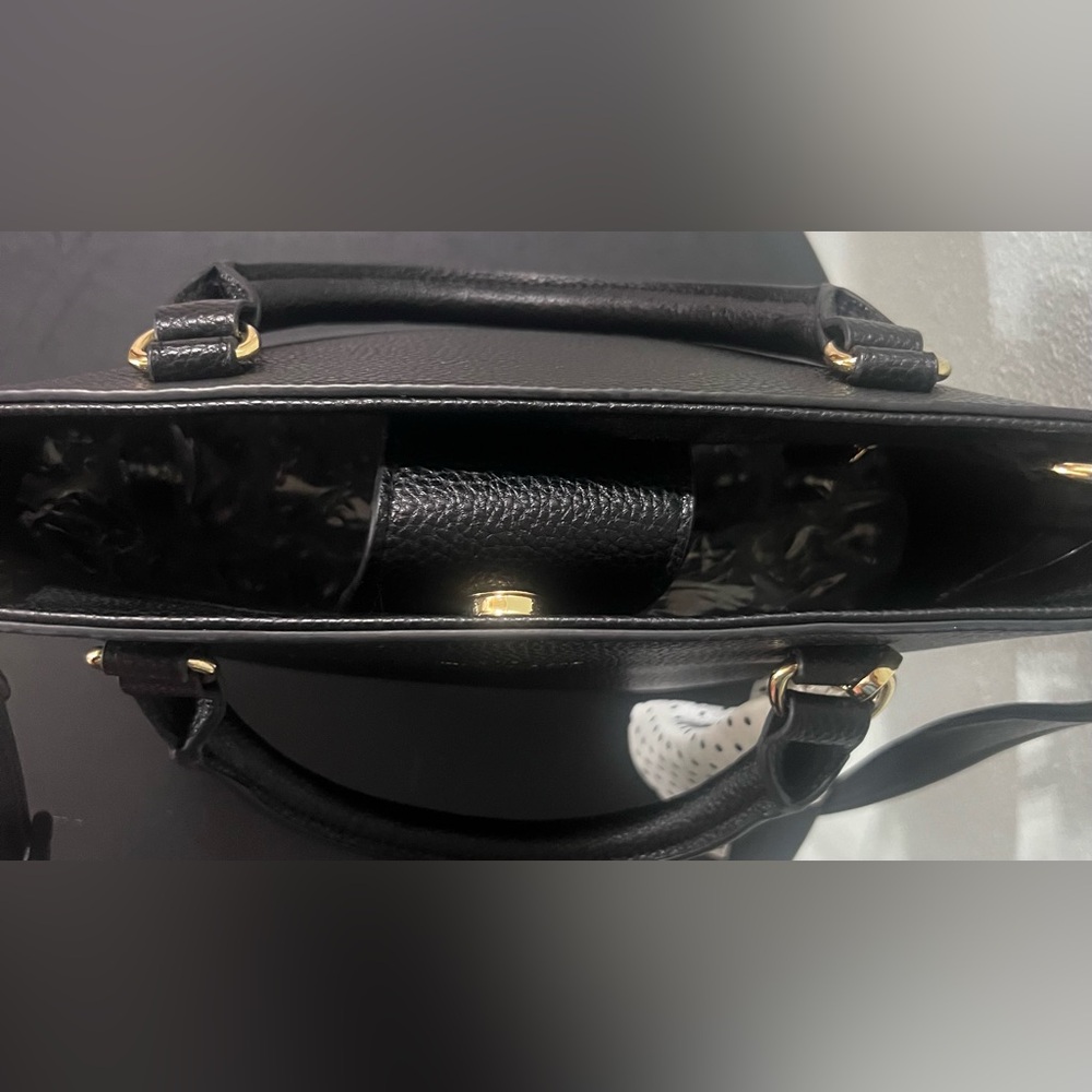 NEW Nanette Lepore Vegan Leather Handbag Satchel Crossbody Bag Purse Scarf Tie - Picture 8 of 14